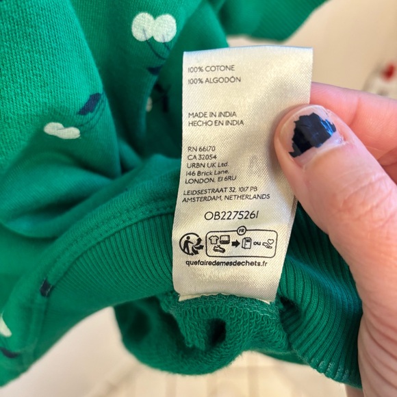 Maeve Kelly Green Sweatshirt with Cherry Pattern - Picture 8 of 8